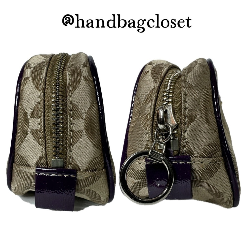 Coach Poppy Chan Violette Japanese Rare Signature C Purple Cosmetic Make-Up Bag - Picture 6 of 14